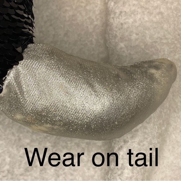 Dan Dee Dachshund Sequin Flip Plush Black & Silver Weiner Dog Stuffed Animal - Picture 15 of 16